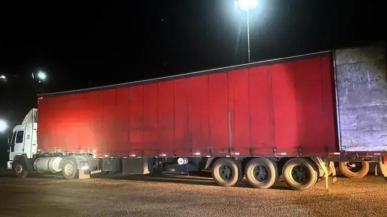 PF e PM/SC apreendem caminhão com oliveiras contrabandeadas na fronteira