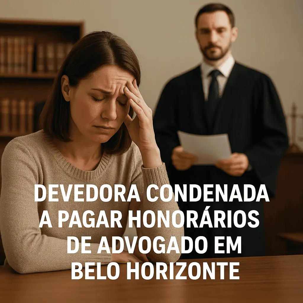Devedora condenada a pagar honorários de advogado em Belo Horizonte