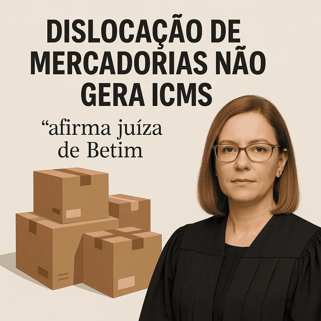 Dislocação de mercadorias não gera ICMS, afirma juíza de Betim
