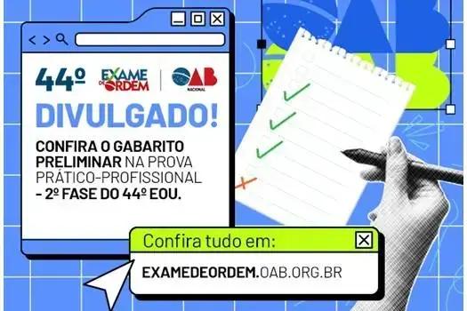 OAB divulga cadernos de provas e padrões de respostas do 44º EOU