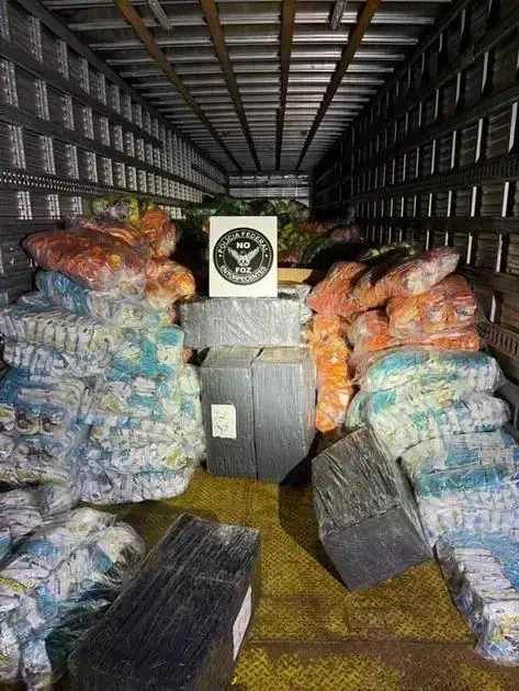 Polícia Federal apreende 1,2 tonelada de maconha em carga de salgadinhos