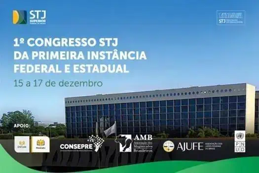 Congresso TJ da Primeira Instância Federal e Estadual, evento jurídico de dezembro de Direito Hoje Notícias, promovendo debates sobre leis e justiça em diferentes regiões do Brasil.
