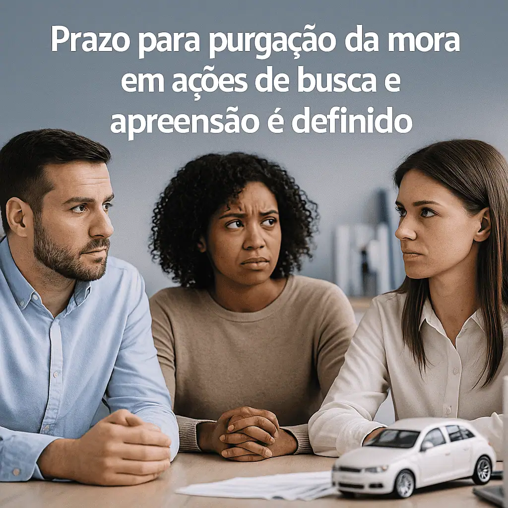 Prazo para purgação da mora em ações de busca e apreensão é definido