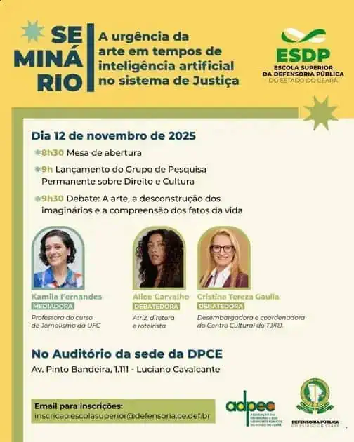 Seminário no Ceará discute a arte como ferramenta no Judiciário