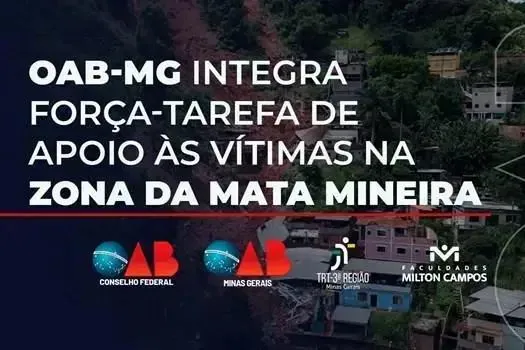 CFOAB apoia campanha SOS Zona da Mata para ajudar vítimas em Minas