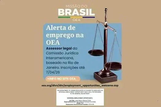Oportunidade para Legal Officer na OEA com sede no Rio de Janeiro