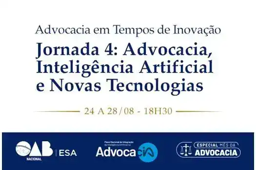 OAB promove jornada sobre inteligência artificial e futuro da advocacia