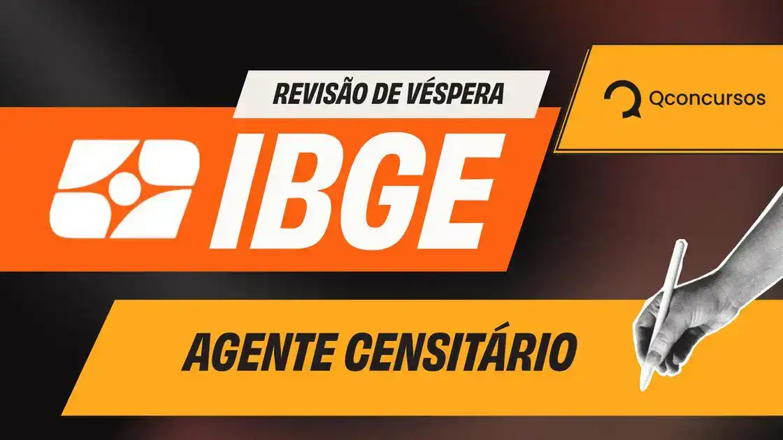 Concurso IBGE: aulão gratuito de revisão para agentes será nesta sexta