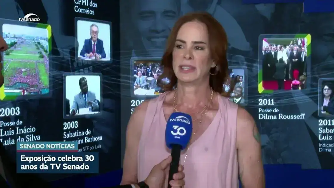 TV Senado completa 30 anos com exposição que celebra a democracia