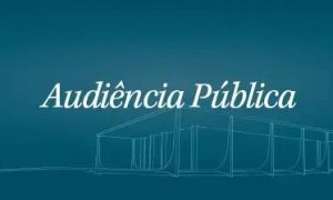 Audiência pública no âmbito do direito, direito hoje notícias, debates legais, temas jurídicos, discussão pública sobre legislação e direitos.