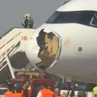 Avião da Iberia retorna após bico destruído em colisão com pássaro