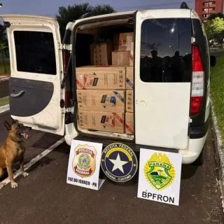 Operação da Polícia Federal em Foz do Iguaçu: 35 caixas de cigarros apreendidos