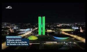 Projeção no Congresso marca 200 anos do Poder Legislativo e relembra história